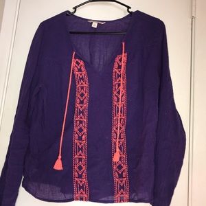 Long sleeve purple top